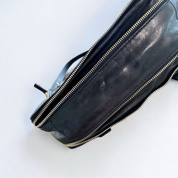 Vince Camuto Delos Genuine Leather Messenger Crossbody Bag Black - Picture 13 of 13